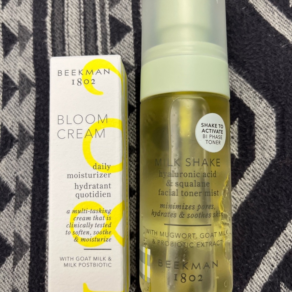 Beekman 1802 Bloom Cream Daily Face Moisturizer & Milk Shake Facial Toner‎ Mist
